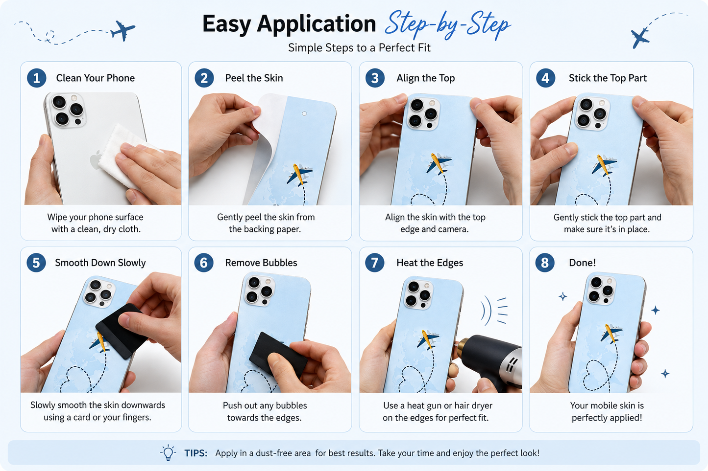 Minimal Airplane Route Mobile Skin – Premium Travel Edition
