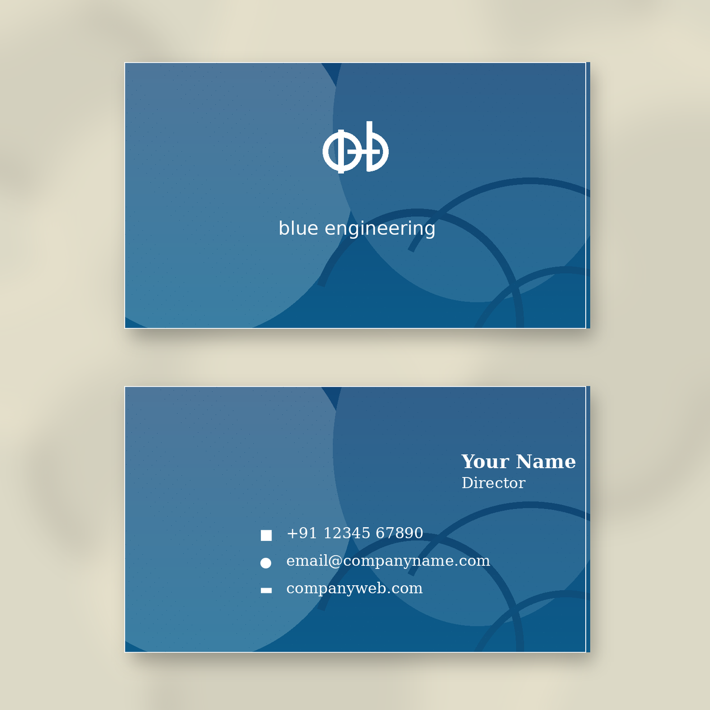 Gloss Visiting Cards blue mockup by Pridway Skins