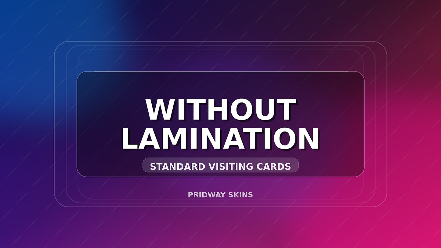 Without Lamination Visiting Cards premium image by Pridway Skins