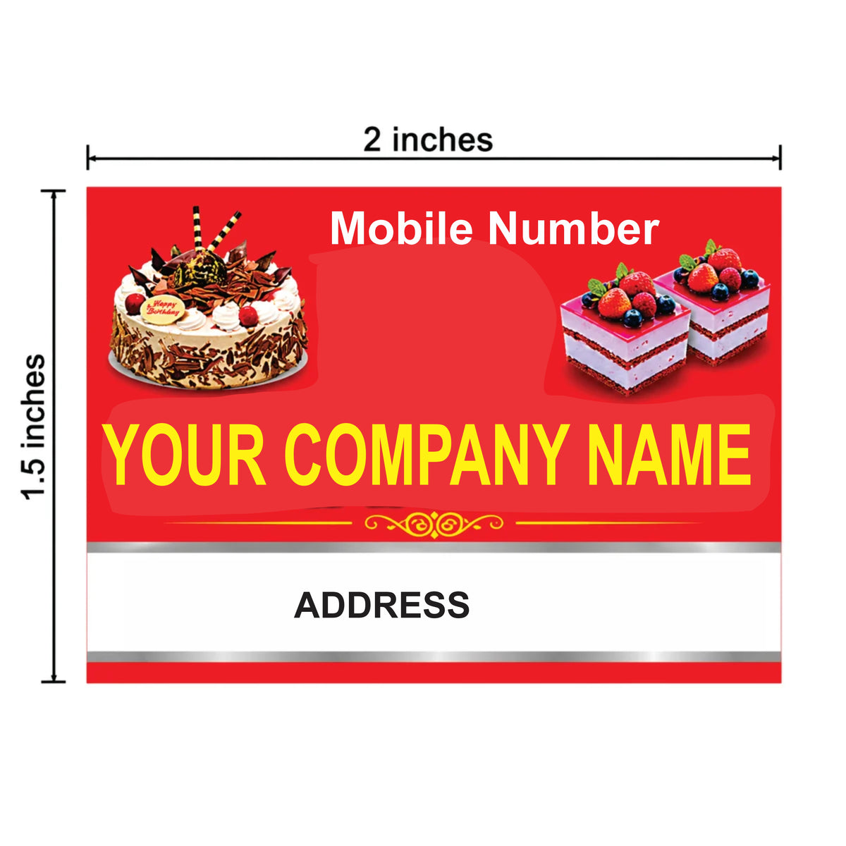 Bakery Stickers – Pack of 100