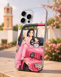 Pink Jeep Girl Mobile Skin – Cute Anime Edition