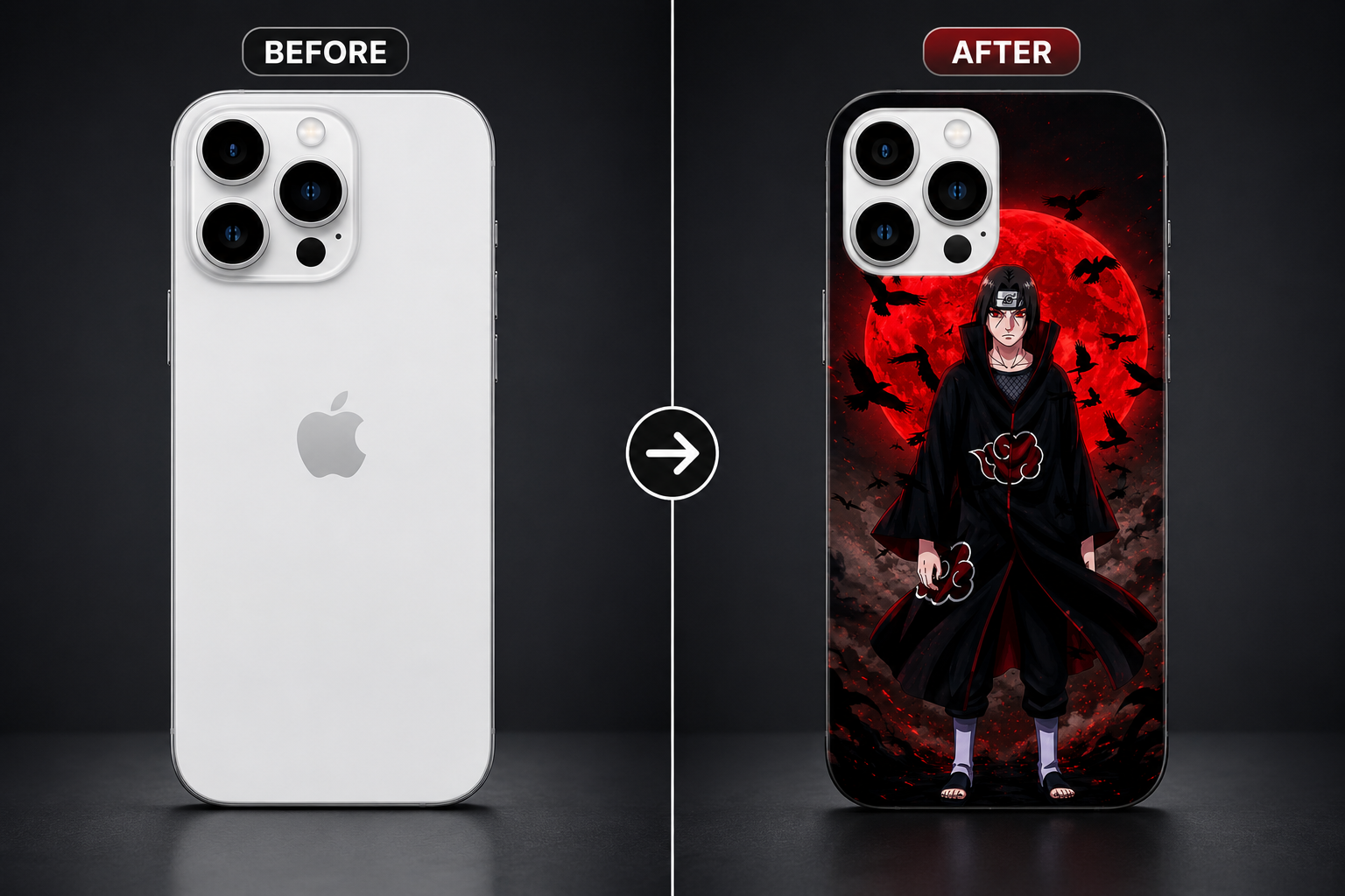 Itachi Uchiha Red Moon Mobile Skin