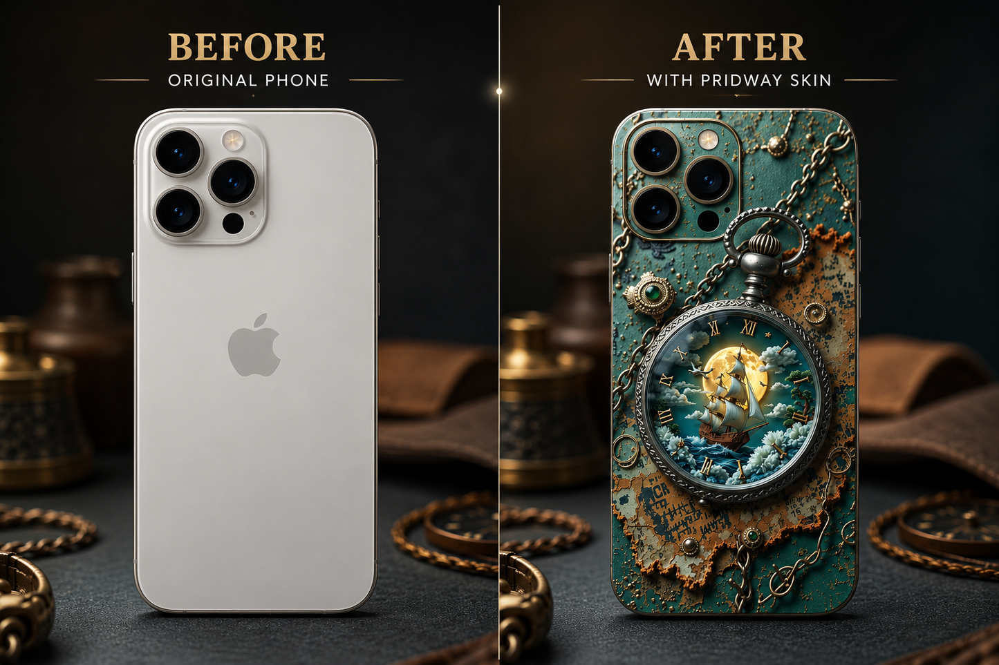 Vintage Voyage Pocket Watch Mobile Skin