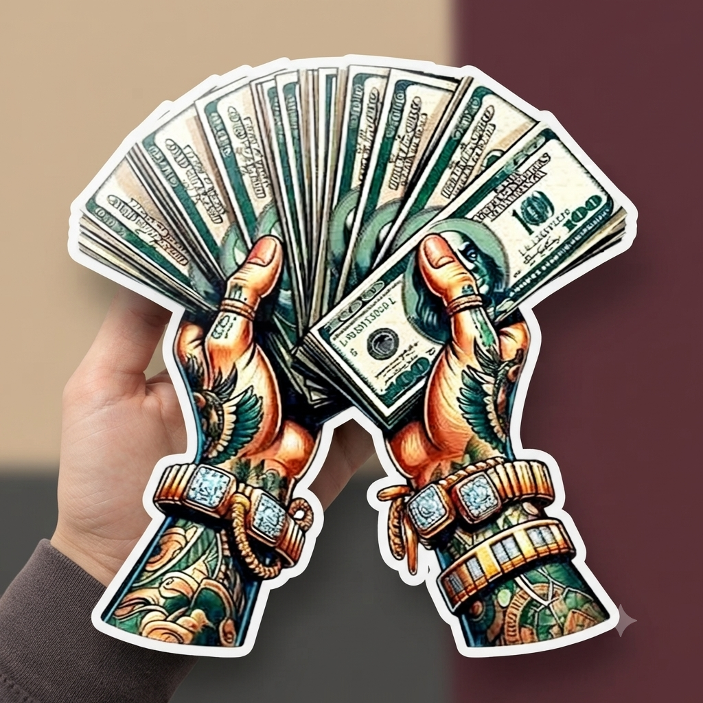 Money Fan Premium Vinyl Sticker
