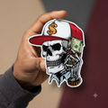 Skull Money Style Premium Vinyl Sticker
