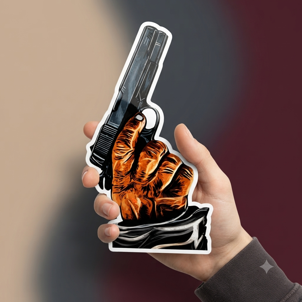 Bold Hand Graphic Premium Vinyl Sticker