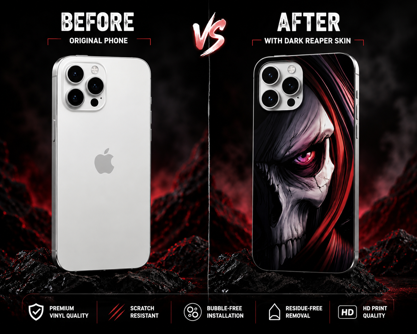 Dark Reaper Mobile Skin – Premium Anime Skull Edition
