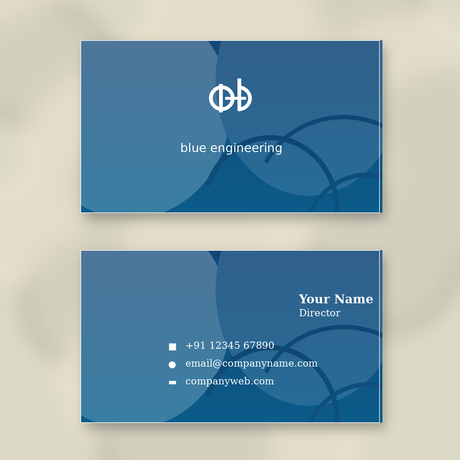 Gloss Visiting Cards blue mockup by Pridway Skins