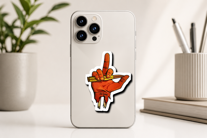 Bullet Hand Graphic Premium Vinyl Sticker