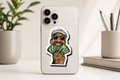 Street Style Character Premium Vinyl Sticker phone mockup by Pridway Skins