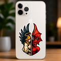 Angel Devil Premium Vinyl Sticker phone mockup by Pridway Skins